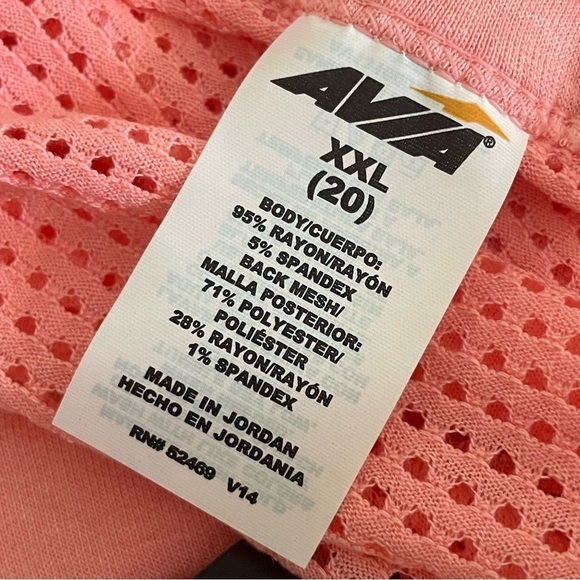 Avia Women’s Mesh Back Long Sleeve T-Shirt With Side Slit XXL 20 - Picture 10 of 14